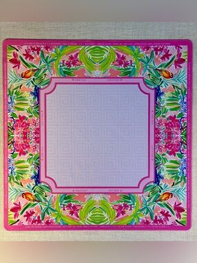 Tropical 🌴 🌺🍋‍🟩🦜 Neoprene Mahjong Mat 🀄️